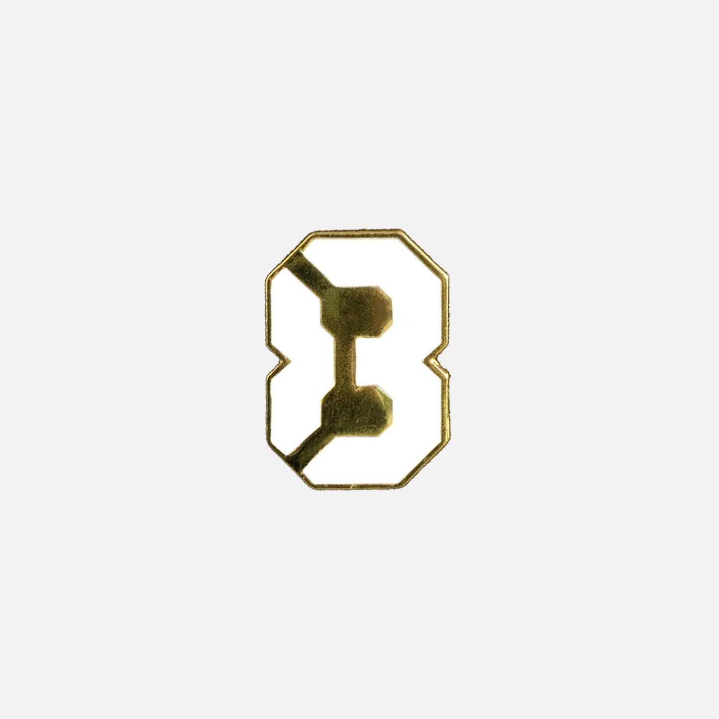 WHITE & GOLD LOGO PIN - Freedom 83